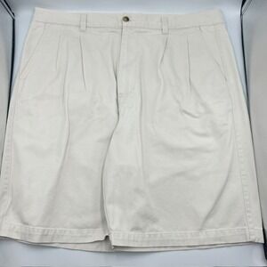 Burton Menswear Original Chinos Beige Pleated‎ Cotton 9" Shorts Waist 38